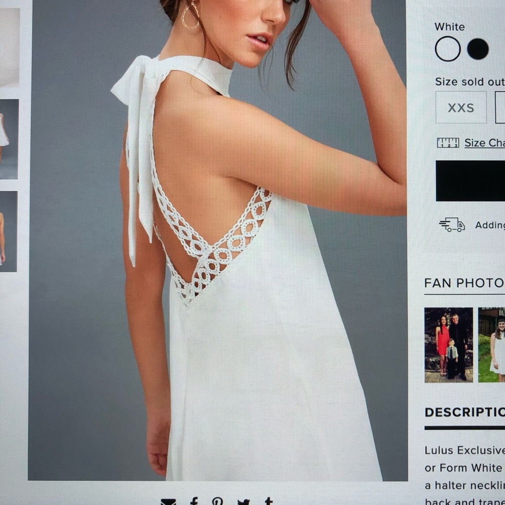 White halter dress